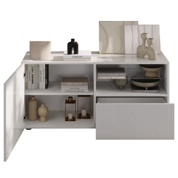 TV komoda RIO 7 biela lesklá 2