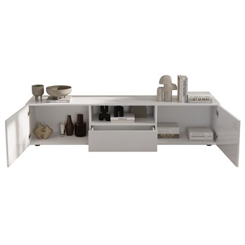 TV komoda RIO 8 biela lesklá 2