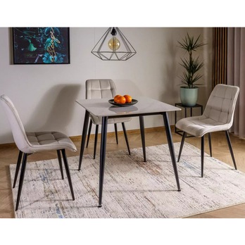Jedálenský stôl RION biela/čierna, šírka 80 cm 1