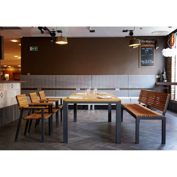 Jedálenský stôl RIPPER antracitová/prírodná, šírka 200 cm 1