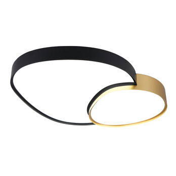 Stropné LED svietidlo RISE čierna/zlatá, šírka 77 cm 1