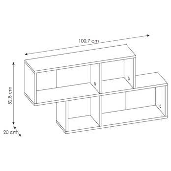 Nástenná polica RIVA dub sonoma, šírka 101 cm 6