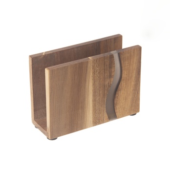 Stojan na servítky RIVER akácia/živica 2