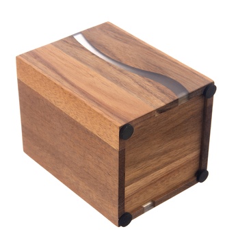 Stojan na kuchynské náčinie RIVER akácia/živica 3