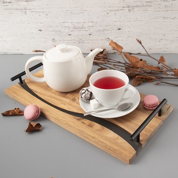 Servírovacia tácka RIVER akácia/živica 1