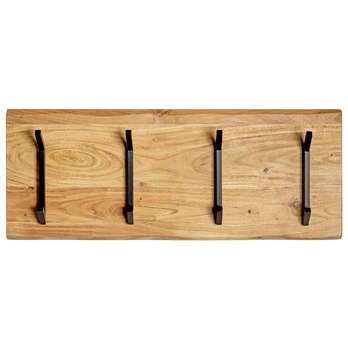 Nástenný vešiak RIVERA 1 akácia/čierna 3