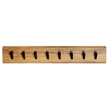 Nástenný vešiak RIVERA 5 akácia/čierna 2