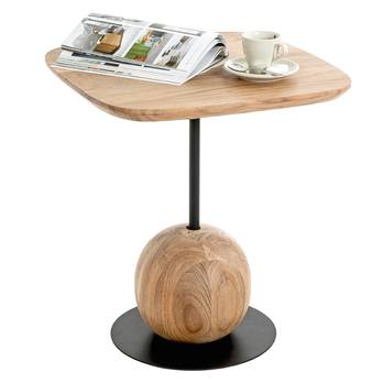Prístavný stolík RIVERA akácia/čierna, výška 50 cm 2