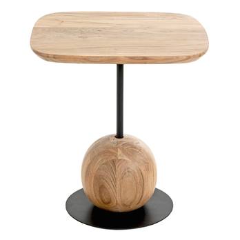 Prístavný stolík RIVERA akácia/čierna, výška 50 cm 3