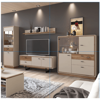 TV stolík RIVERO RIVF02 sivá/dub tmavý 1