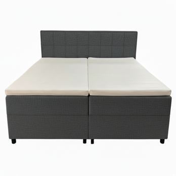 Polohovacia posteľ s matracom a topperom ROBIRAM antracitová, 180x200 cm 3