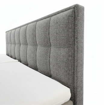 Polohovacia posteľ s matracom a topperom ROBIRAM sivá, 180x200 cm 4