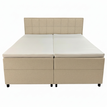 Polohovacia posteľ s matracom a topperom ROBIRAM béžová, 180x200 cm 3