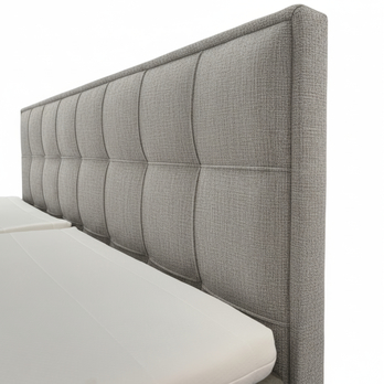 Polohovacia posteľ s matracom a topperom ROBIRAM svetlosivá, 160x200 cm 4