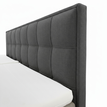 Polohovacia posteľ s matracom a topperom ROBIRAM antracitová, 160x200 cm 4