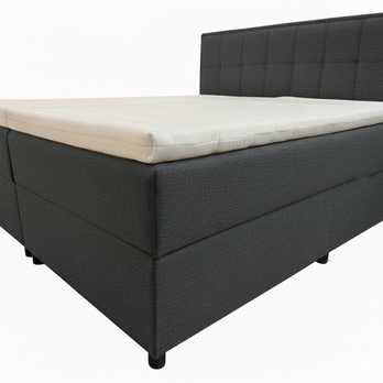 Polohovacia posteľ s matracom a topperom ROBIRAM antracitová, 160x200 cm 5