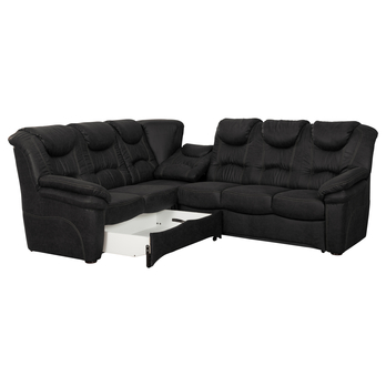 Sedacia súprava ROCCA II ľavá, čierna 2