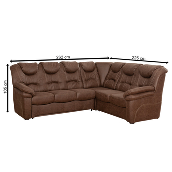 Sedacia súprava ROCCA II pravá, hnedá 3