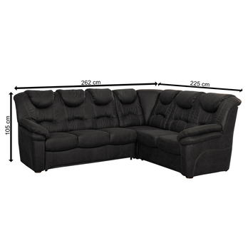 Sedacia súprava ROCCA II pravá, čierna 3