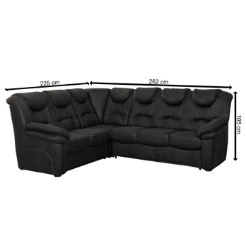 Sedacia súprava ROCCA II ľavá, čierna 3