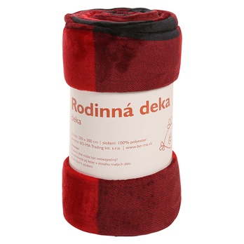 Deka RODINNÁ DEKA červenočierna, 200x300 cm 4