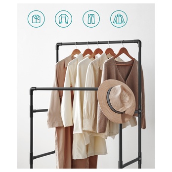 Stojan na šaty ROLL čierna 4