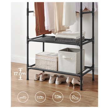 Stojan na šaty ROLL čierna 5