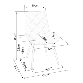 Jedálenská stolička ROLPH sivá 1
