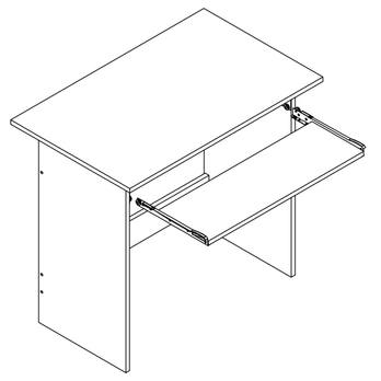 PC stôl ROMAN biela 1