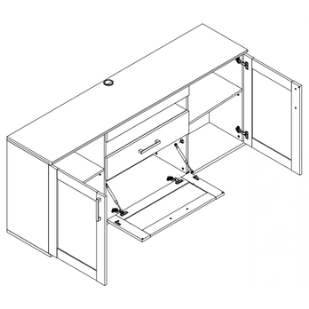 TV stolík ROMANCE 44-028  smrekovec/dub sanremo 3