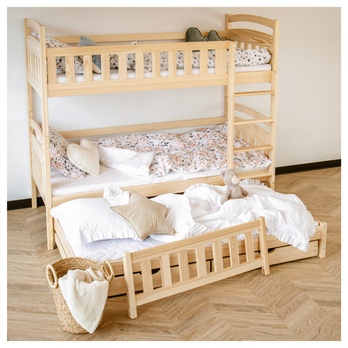Poschodová posteľ ROMERIA borovica, 80x190 cm 3