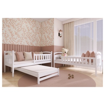 Poschodová posteľ ROMERIA biela, 80x200 cm 4