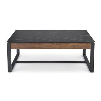 Konferenčný stolík ROMUNO čierny mramor/orech 1