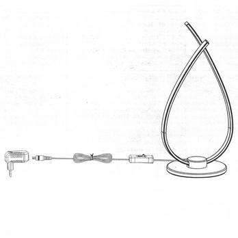Stolná lampa RONCADE strieborná 3