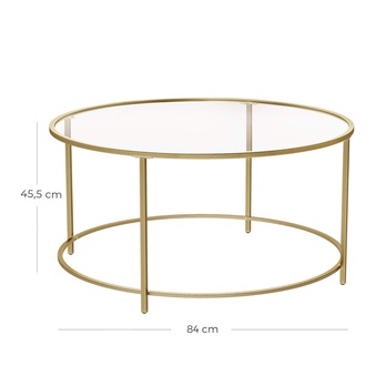 Konferenčný stolík ROND zlatá 4
