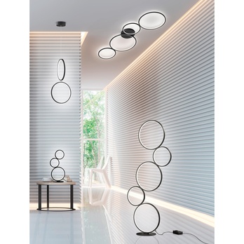 Stropné LED svietidlo RONDO čierna 1