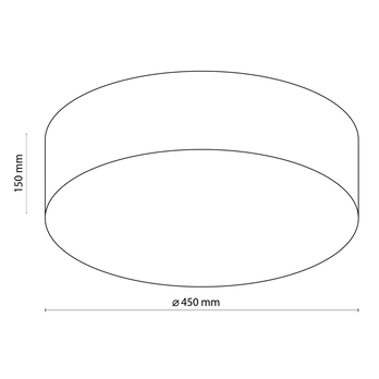 Stropné svietidlo RONDO šedohnedá/biela, priemer 45 cm 2