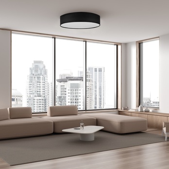 Stropné svietidlo RONDO čierna/biela, priemer 78 cm 1