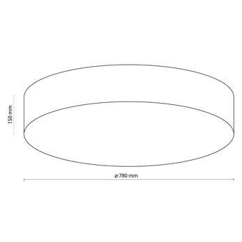 Stropné svietidlo RONDO biela, priemer 78 cm 2