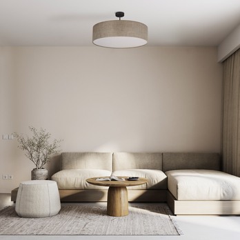 Stropné svietidlo RONDO sivohnedá/čierna/biela, priemer 60 cm 1