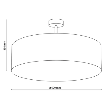 Stropné svietidlo RONDO sivohnedá/čierna/biela, priemer 60 cm 4