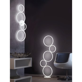Stojacia LED lampa RONDO matná biela 1