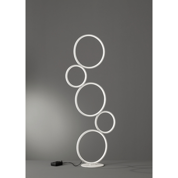 Stojacia LED lampa RONDO matná biela 2