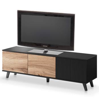 TV komoda RONDUM dub wotan/čierna, šírka 150 cm 3