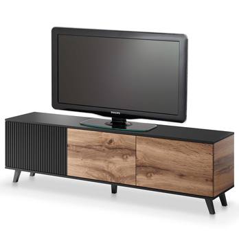 TV komoda RONDUM dub wotan/čierna, šírka 180 cm 3