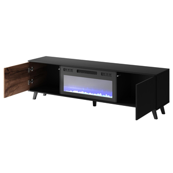 TV komoda s krbom RONDUM dub wotan/čierna 2