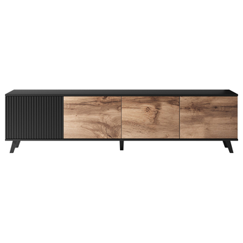 TV komoda RONDUM dub wotan/čierna, šírka 200 cm 6