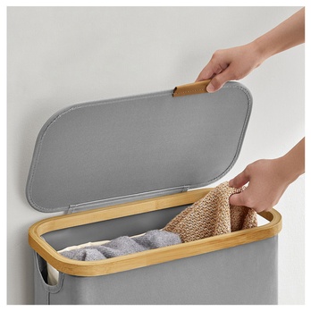 Kôš na bielizeň ROOTS 3 sivá/bambus 4