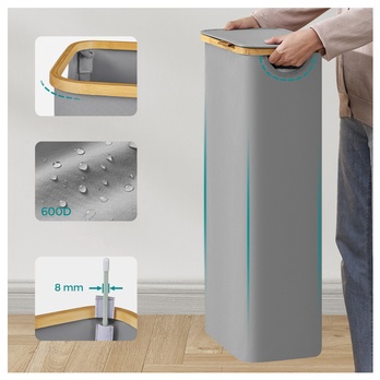 Kôš na bielizeň ROOTS 3 sivá/bambus 5