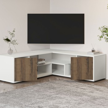 TV stolík ROSA biela/orech 2